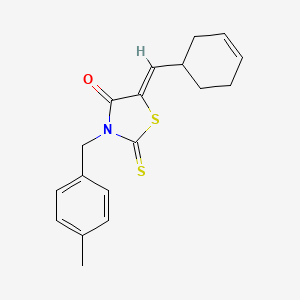 molecular formula C18H19NOS2 B5371785 5-(3-cyclohexen-1-ylmethylene)-3-(4-methylbenzyl)-2-thioxo-1,3-thiazolidin-4-one 