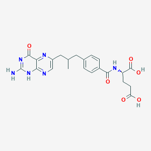 molecular formula C22H24N6O6 B053718 10-Methyl-11-deazahomofolic acid CAS No. 119770-55-7