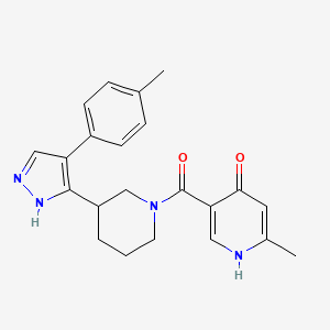 2-methyl-5-({3-[4-(4-methylphenyl)-1H-pyrazol-5-yl]piperidin-1-yl}carbonyl)pyridin-4(1H)-one