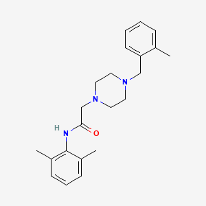 molecular formula C22H29N3O B5371819 N-(2,6-dimethylphenyl)-2-[4-(2-methylbenzyl)-1-piperazinyl]acetamide 