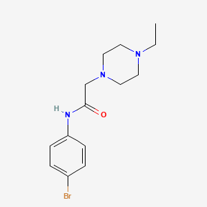 molecular formula C14H20BrN3O B5371831 N-(4-bromophenyl)-2-(4-ethyl-1-piperazinyl)acetamide 