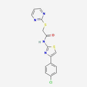 N-[4-(4-chlorophenyl)-1,3-thiazol-2-yl]-2-(2-pyrimidinylthio)acetamide