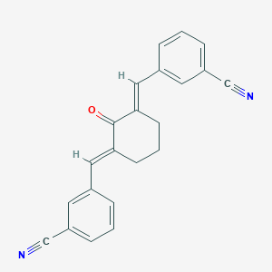 Benzonitrile, 3,3'-[(2-oxo-1,3-cyclohexanediylidene)dimethylidyne]bis-(9CI)