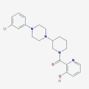 molecular formula C21H25ClN4O2 B5371861 2-({3-[4-(3-chlorophenyl)-1-piperazinyl]-1-piperidinyl}carbonyl)-3-pyridinol 