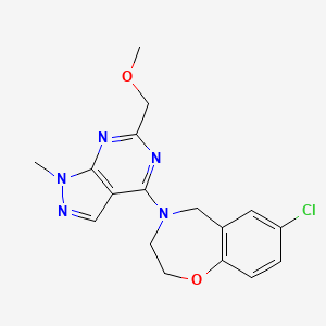 molecular formula C17H18ClN5O2 B5371865 7-chloro-4-[6-(methoxymethyl)-1-methyl-1H-pyrazolo[3,4-d]pyrimidin-4-yl]-2,3,4,5-tetrahydro-1,4-benzoxazepine 