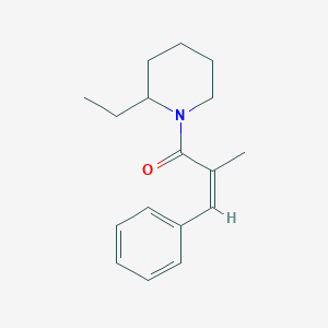 molecular formula C17H23NO B5371868 2-ethyl-1-(2-methyl-3-phenylacryloyl)piperidine 