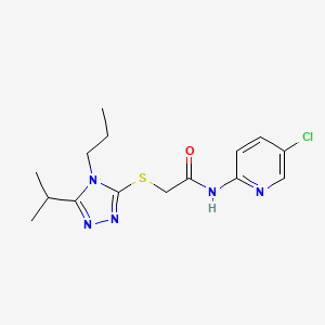 N-(5-chloro-2-pyridinyl)-2-[(5-isopropyl-4-propyl-4H-1,2,4-triazol-3-yl)thio]acetamide