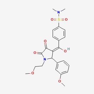 4-{[4-hydroxy-1-(2-methoxyethyl)-2-(3-methoxyphenyl)-5-oxo-2,5-dihydro-1H-pyrrol-3-yl]carbonyl}-N,N-dimethylbenzenesulfonamide