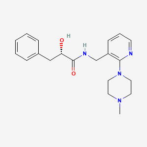 molecular formula C20H26N4O2 B5371917 (2S)-2-hydroxy-N-{[2-(4-methylpiperazin-1-yl)pyridin-3-yl]methyl}-3-phenylpropanamide 