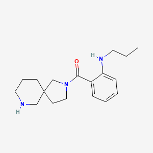 molecular formula C18H27N3O B5371922 [2-(2,7-diazaspiro[4.5]dec-2-ylcarbonyl)phenyl]propylamine hydrochloride 