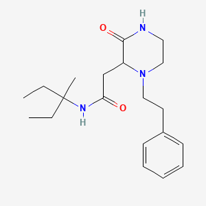 N-(1-ethyl-1-methylpropyl)-2-[3-oxo-1-(2-phenylethyl)-2-piperazinyl]acetamide