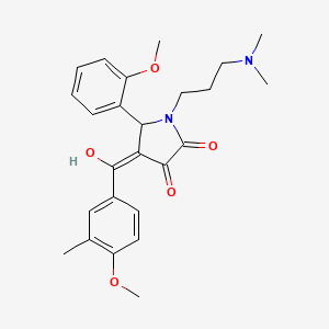 1-[3-(dimethylamino)propyl]-3-hydroxy-4-(4-methoxy-3-methylbenzoyl)-5-(2-methoxyphenyl)-1,5-dihydro-2H-pyrrol-2-one