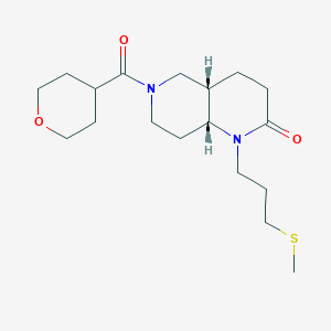 (4aS*,8aR*)-1-[3-(methylthio)propyl]-6-(tetrahydro-2H-pyran-4-ylcarbonyl)octahydro-1,6-naphthyridin-2(1H)-one