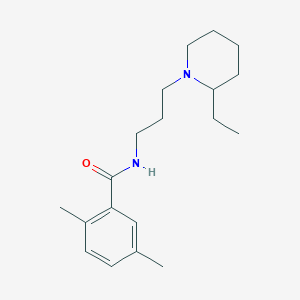 molecular formula C19H30N2O B5371964 N-[3-(2-ethyl-1-piperidinyl)propyl]-2,5-dimethylbenzamide 