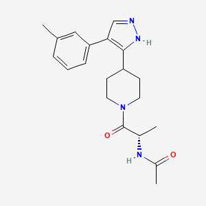 N-((1S)-1-methyl-2-{4-[4-(3-methylphenyl)-1H-pyrazol-5-yl]piperidin-1-yl}-2-oxoethyl)acetamide