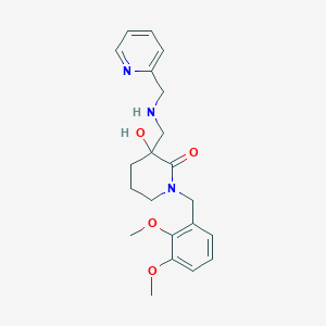 molecular formula C21H27N3O4 B5372060 1-(2,3-dimethoxybenzyl)-3-hydroxy-3-{[(pyridin-2-ylmethyl)amino]methyl}piperidin-2-one 