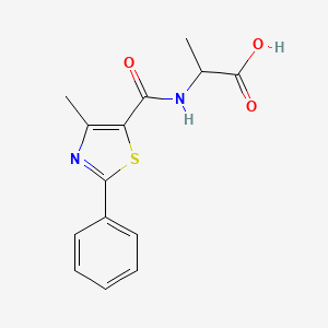 molecular formula C14H14N2O3S B5372073 N-[(4-methyl-2-phenyl-1,3-thiazol-5-yl)carbonyl]alanine 