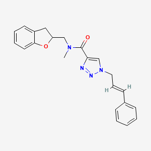 N-(2,3-dihydro-1-benzofuran-2-ylmethyl)-N-methyl-1-[(2E)-3-phenyl-2-propen-1-yl]-1H-1,2,3-triazole-4-carboxamide