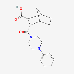 3-[(4-phenyl-1-piperazinyl)carbonyl]bicyclo[2.2.1]heptane-2-carboxylic acid