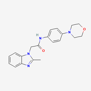 molecular formula C20H22N4O2 B5372138 2-(2-methyl-1H-benzimidazol-1-yl)-N-[4-(4-morpholinyl)phenyl]acetamide 