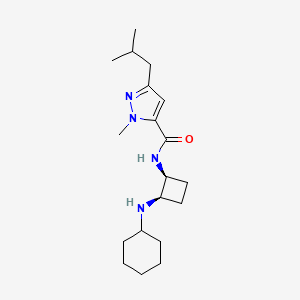 N-[(1S*,2R*)-2-(cyclohexylamino)cyclobutyl]-3-isobutyl-1-methyl-1H-pyrazole-5-carboxamide