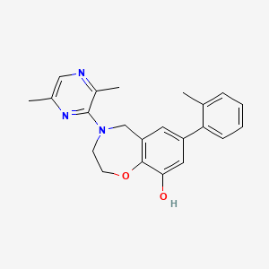 4-(3,6-dimethylpyrazin-2-yl)-7-(2-methylphenyl)-2,3,4,5-tetrahydro-1,4-benzoxazepin-9-ol