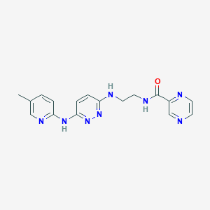 N-[2-({6-[(5-methyl-2-pyridinyl)amino]-3-pyridazinyl}amino)ethyl]-2-pyrazinecarboxamide