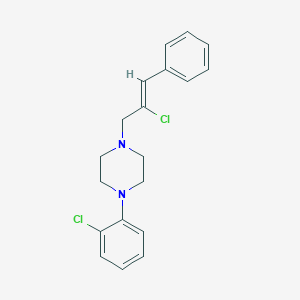 molecular formula C19H20Cl2N2 B5372166 1-(2-chlorophenyl)-4-(2-chloro-3-phenyl-2-propen-1-yl)piperazine 