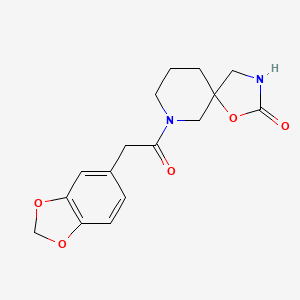 7-(1,3-benzodioxol-5-ylacetyl)-1-oxa-3,7-diazaspiro[4.5]decan-2-one