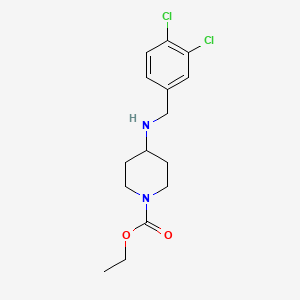 molecular formula C15H20Cl2N2O2 B5372195 ethyl 4-[(3,4-dichlorobenzyl)amino]-1-piperidinecarboxylate 