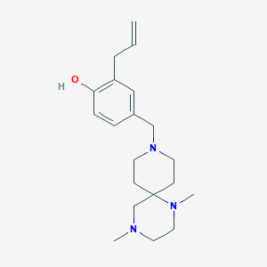 molecular formula C20H31N3O B5372202 2-allyl-4-[(1,4-dimethyl-1,4,9-triazaspiro[5.5]undec-9-yl)methyl]phenol 