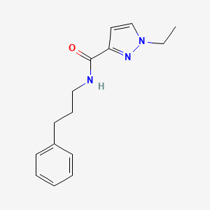 molecular formula C15H19N3O B5372207 1-ethyl-N-(3-phenylpropyl)-1H-pyrazole-3-carboxamide 