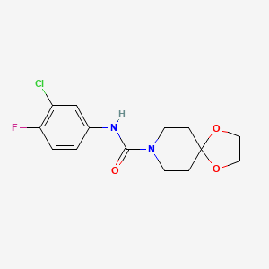 N-(3-chloro-4-fluorophenyl)-1,4-dioxa-8-azaspiro[4.5]decane-8-carboxamide