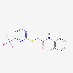 N-(2,6-dimethylphenyl)-2-{[4-methyl-6-(trifluoromethyl)-2-pyrimidinyl]thio}acetamide