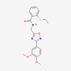 N-{[3-(3,4-dimethoxyphenyl)-1,2,4-oxadiazol-5-yl]methyl}-2-(ethylthio)benzamide