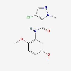 4-chloro-N-(2,5-dimethoxyphenyl)-1-methyl-1H-pyrazole-5-carboxamide