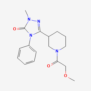 molecular formula C17H22N4O3 B5372278 5-[1-(methoxyacetyl)piperidin-3-yl]-2-methyl-4-phenyl-2,4-dihydro-3H-1,2,4-triazol-3-one 