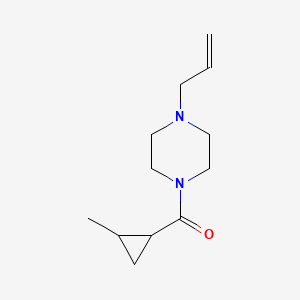 molecular formula C12H20N2O B5372306 1-allyl-4-[(2-methylcyclopropyl)carbonyl]piperazine 