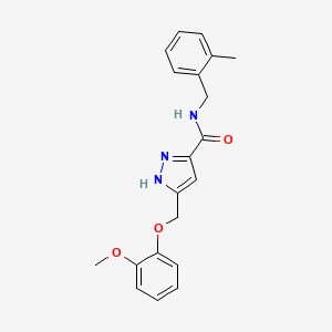 5-[(2-methoxyphenoxy)methyl]-N-(2-methylbenzyl)-1H-pyrazole-3-carboxamide