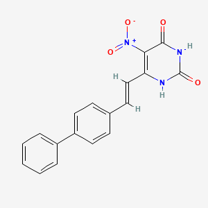 6-[2-(4-biphenylyl)vinyl]-5-nitro-2,4(1H,3H)-pyrimidinedione