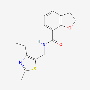 N-[(4-ethyl-2-methyl-1,3-thiazol-5-yl)methyl]-2,3-dihydro-1-benzofuran-7-carboxamide