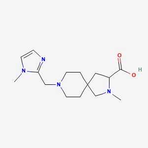 molecular formula C15H24N4O2 B5372354 2-methyl-8-[(1-methyl-1H-imidazol-2-yl)methyl]-2,8-diazaspiro[4.5]decane-3-carboxylic acid 