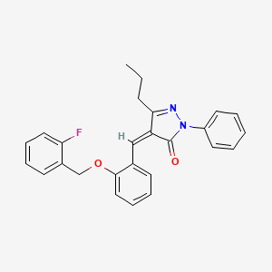 4-{2-[(2-fluorobenzyl)oxy]benzylidene}-2-phenyl-5-propyl-2,4-dihydro-3H-pyrazol-3-one