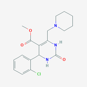 molecular formula C18H22ClN3O3 B5372395 methyl 4-(2-chlorophenyl)-2-oxo-6-(1-piperidinylmethyl)-1,2,3,4-tetrahydro-5-pyrimidinecarboxylate 