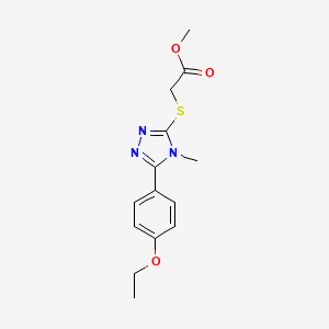 molecular formula C14H17N3O3S B5372400 methyl {[5-(4-ethoxyphenyl)-4-methyl-4H-1,2,4-triazol-3-yl]thio}acetate 