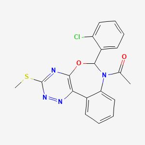 7-acetyl-6-(2-chlorophenyl)-3-(methylthio)-6,7-dihydro[1,2,4]triazino[5,6-d][3,1]benzoxazepine