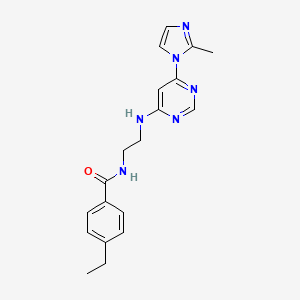 4-ethyl-N-(2-{[6-(2-methyl-1H-imidazol-1-yl)-4-pyrimidinyl]amino}ethyl)benzamide