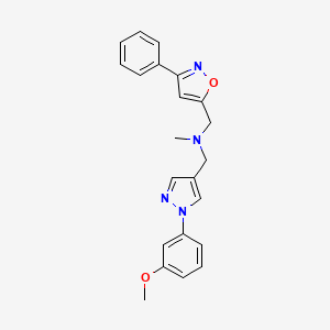 1-[1-(3-methoxyphenyl)-1H-pyrazol-4-yl]-N-methyl-N-[(3-phenyl-5-isoxazolyl)methyl]methanamine