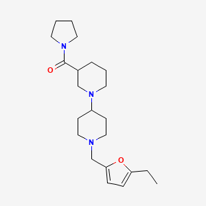 molecular formula C22H35N3O2 B5372449 1'-[(5-ethyl-2-furyl)methyl]-3-(pyrrolidin-1-ylcarbonyl)-1,4'-bipiperidine 