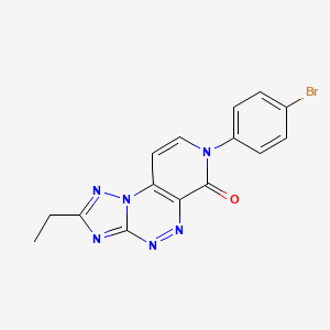 molecular formula C15H11BrN6O B5372454 7-(4-bromophenyl)-2-ethylpyrido[4,3-e][1,2,4]triazolo[5,1-c][1,2,4]triazin-6(7H)-one 